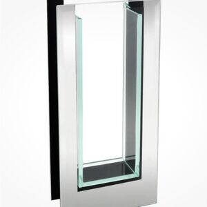 NIB Z Gallerie Positivo Crystal Clear Glass & Fine Mirror Vase